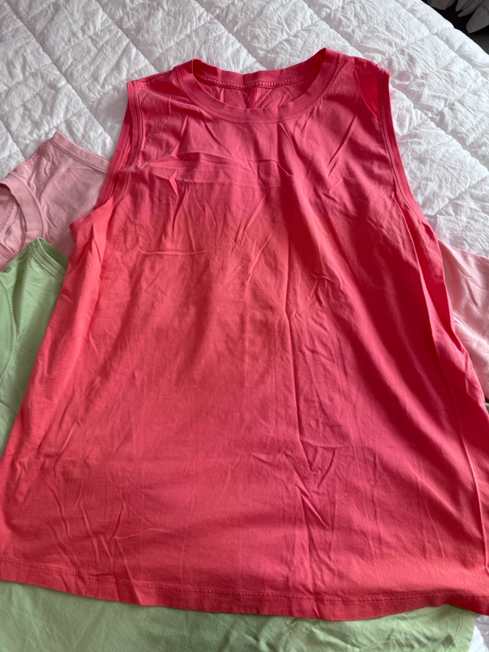 Lot of 4 ~ Lululemon athletica Sleeveless ALL IN sleeveless muscle tanks. GUC